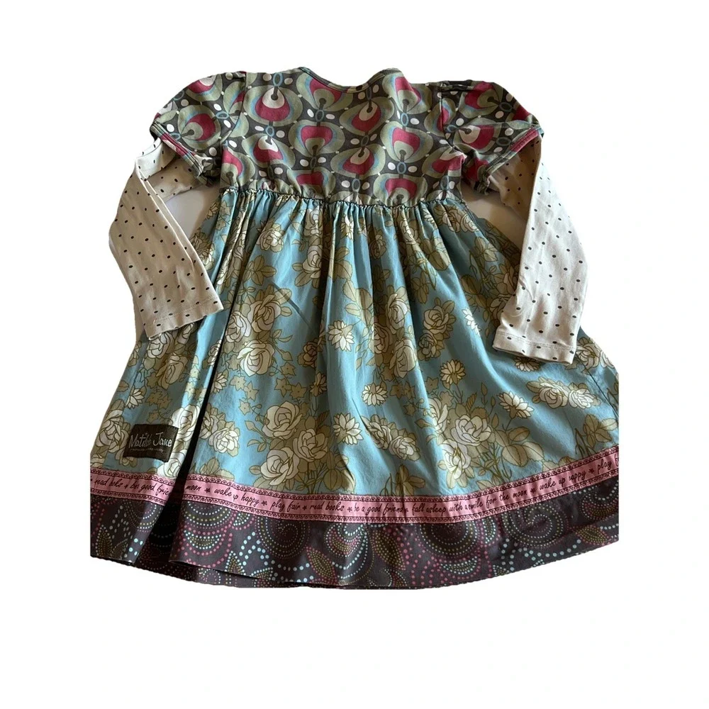 Matilda Jane Gypsy Blue Maggie Stew & Paint By Numbers Plum Dress‎ Sz 4 Set Of 2